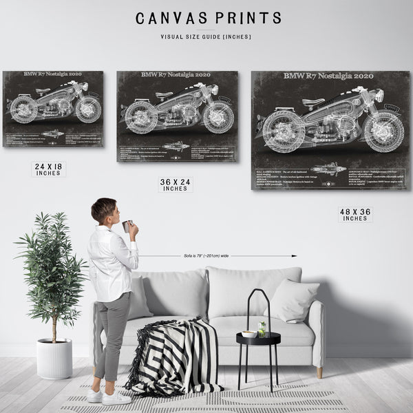 BMW R7 Nostalgia 2020 Blueprint Motorcycle Patent Print