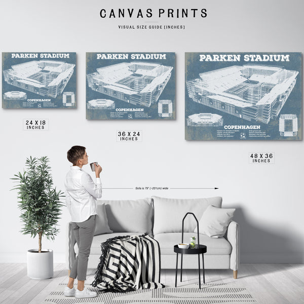Parken Stadium Copenhagen Football Vintage Soccer Print