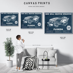 Ben Hill Griffin Stadium Art - University of Florida Gators Vintage Stadium Art Print