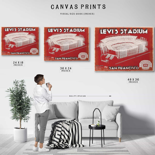 Vintage San Francisco 49ers - Levi's Stadium NFL Print