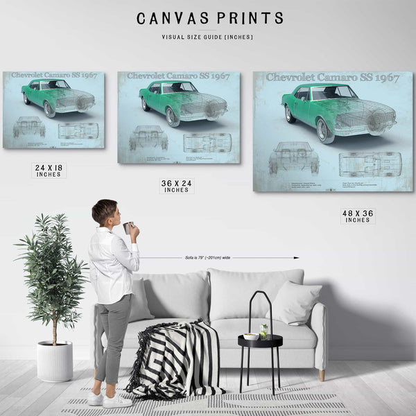 1967 Camaro SS 1967 Original Vintage Car Print