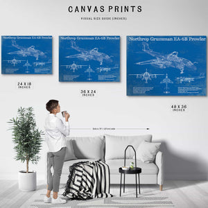 Northrop Grumman EA-6B Prowler Patent Blueprint Original Military Wall Art