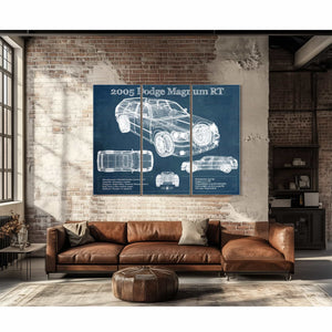 2005 Dodge Magnum RT Vintage Blueprint Auto Print