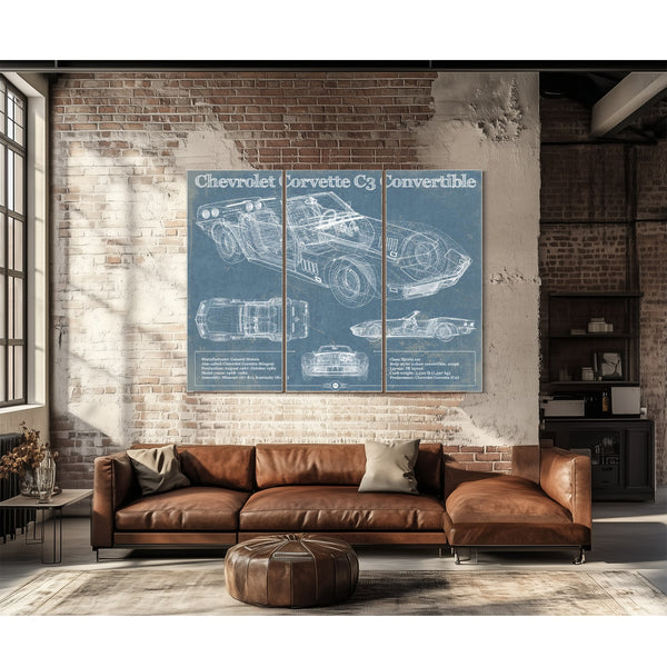 Chevrolet Corvette C3 Convertible Vintage Auto Print