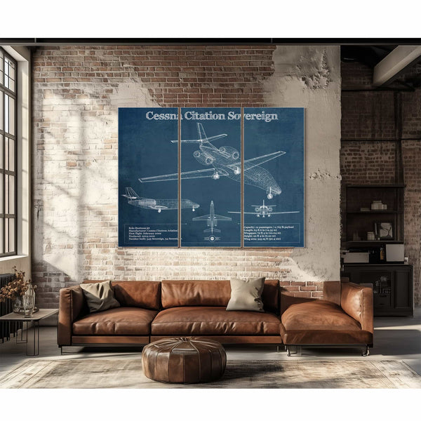 Cessna Citation Sovereign Original Blueprint Art