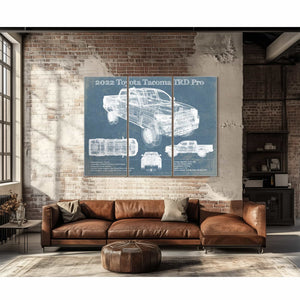 2022 Toyota Tacoma TRD Pro Blueprint Vintage Auto Print