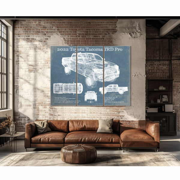 2022 Toyota Tacoma TRD Pro Blueprint Vintage Auto Print