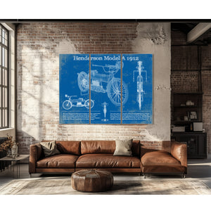 Henderson Model A 1912 Motorcycle Patent Print