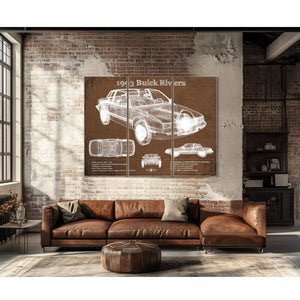 1993 Buick Riviera Vintage Blueprint Auto Print