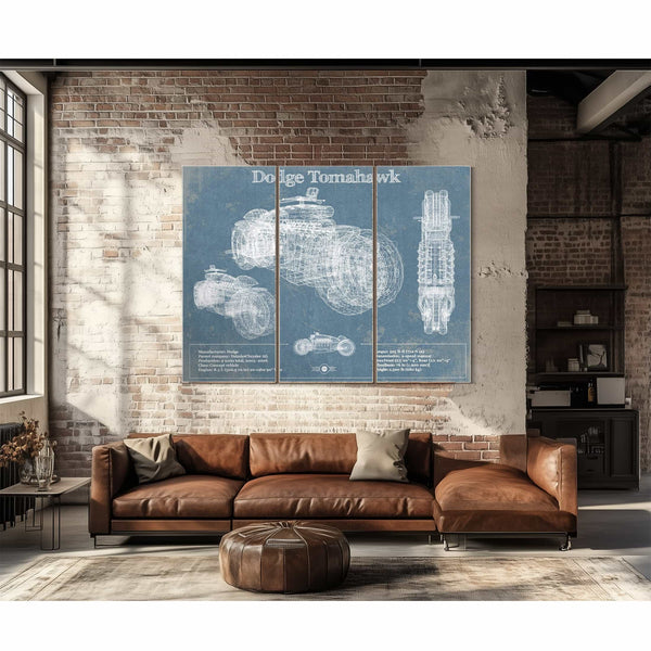 Dodge Tomahawk Vintage Blueprint Auto Print
