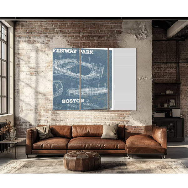 Vintage Boston Red Sox - Fenway Park Baseball Print