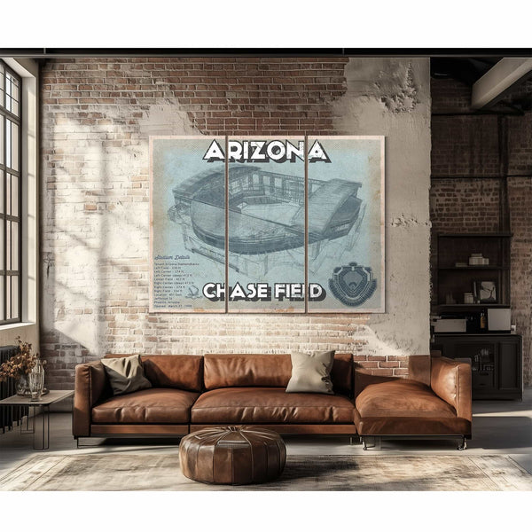 Arizona Diamondbacks - Chase Field Vintage Baseball Fan Print