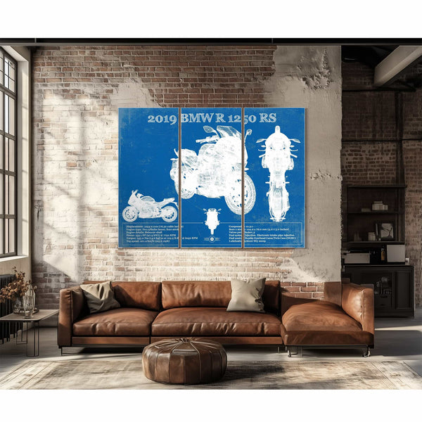 2019 BMW R1250RS Vintage Blueprint Auto Print