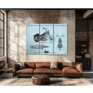 Harley-Davidson FXSTS Springer Softail Blueprint Motorcycle Patent Print