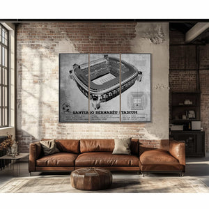 Real Madrid Football Club - Santiago Bernabéu Stadium Stadium Soccer Team Color Print