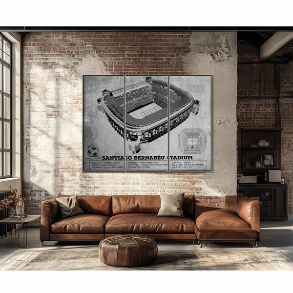 Real Madrid Football Club - Santiago Bernabéu Stadium Stadium Soccer Team Color Print
