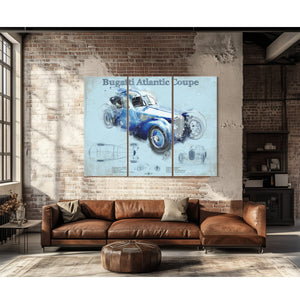 Bugatti Atlantic Coupe Vintage Sports Car Print