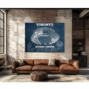 Toronto Blue Jays Rogers Centre Vintage Baseball Fan Print