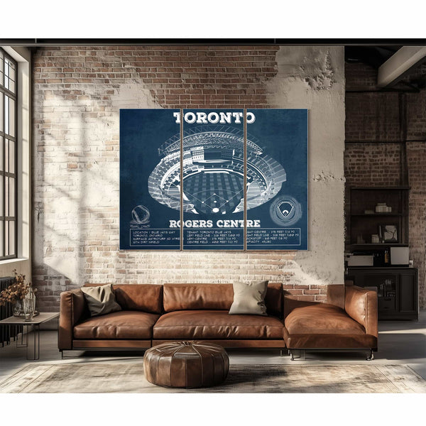 Toronto Blue Jays Rogers Centre Vintage Baseball Fan Print