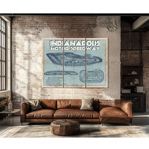 Indianapolis Motor Speedway Blueprint NASCAR Race Track Print