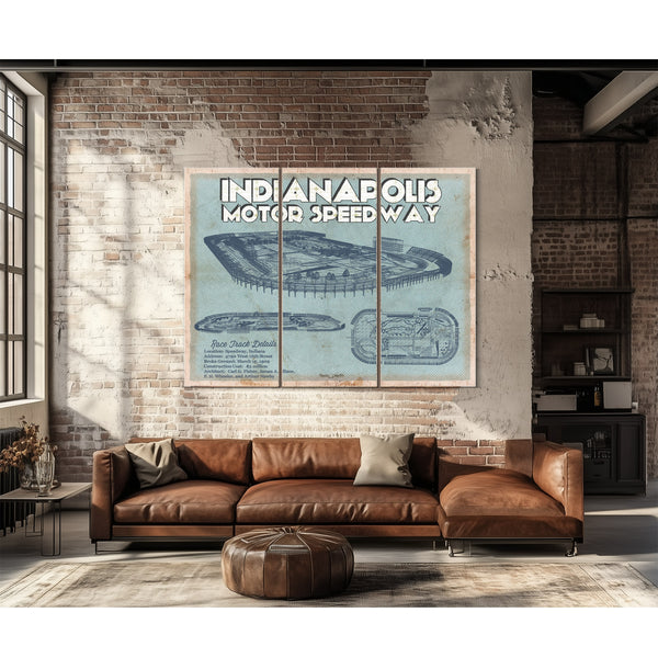 Indianapolis Motor Speedway Blueprint NASCAR Race Track Print