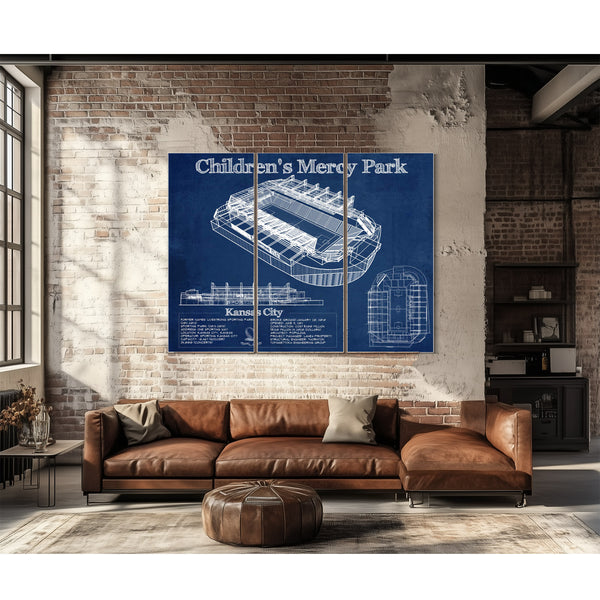 Kansas City Children's Mercy Park Vintage Soccer MLS Print