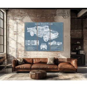 1960 Ford F-100 Blueprint Vintage Auto Print
