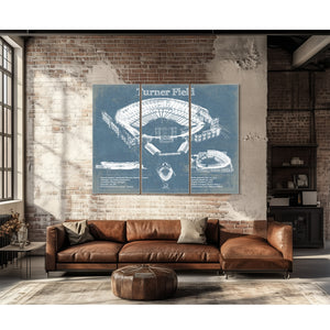 Turner Field - Atlanta Braves (MLB) Vintage Baseball Print