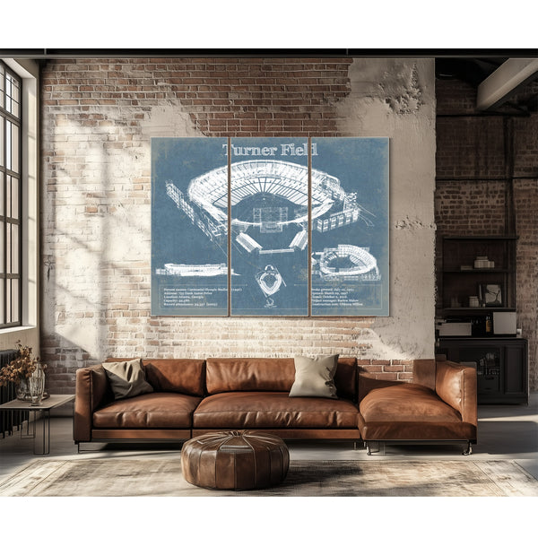 Turner Field - Atlanta Braves (MLB) Vintage Baseball Print