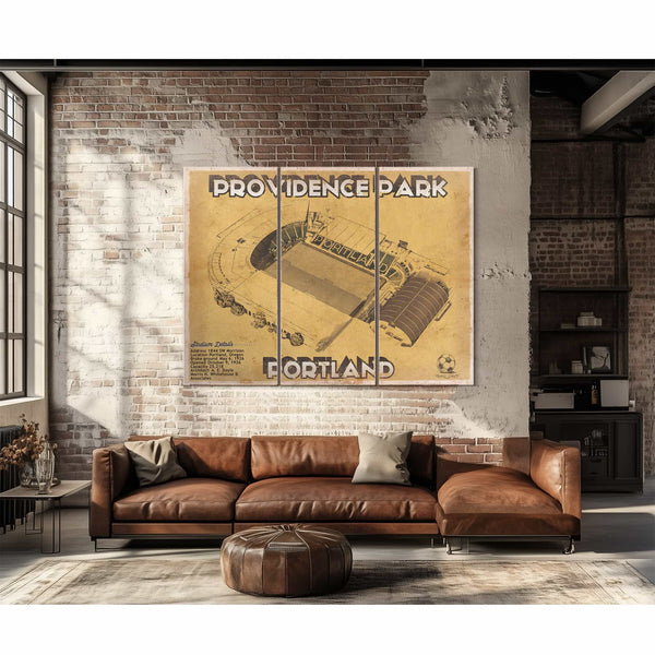 Portland Timbers F.C. - Providence Park Vintage MLS Soccer Print