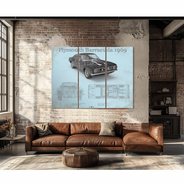 Plymouth Barracuda Original Blueprint Art