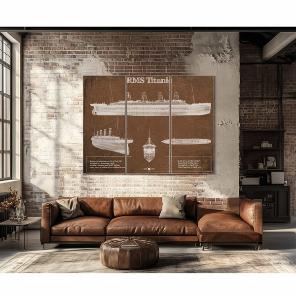 Titanic Blueprint Original Wall Art