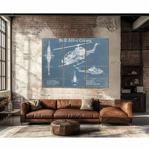 Bell AH-1 HueyCobra/Cobra Vintage Original Blueprint Military Print