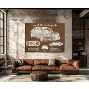 2018 Skoda Superb Vintage Blueprint Auto Print