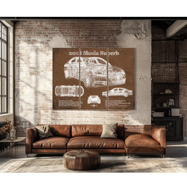 2018 Skoda Superb Vintage Blueprint Auto Print