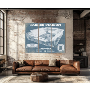 Parken Stadium Copenhagen Football Vintage Soccer Print