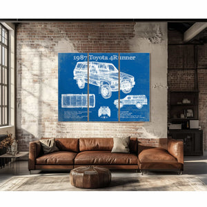 1987 Toyota 4runner Vintage Blueprint Auto Print