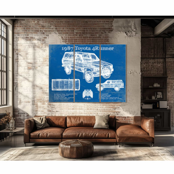 1987 Toyota 4runner Vintage Blueprint Auto Print