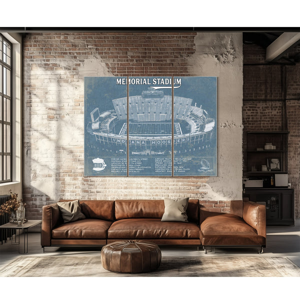 Vintage Indiana Hoosiers Football - Memorial Stadium StadiumPrint
