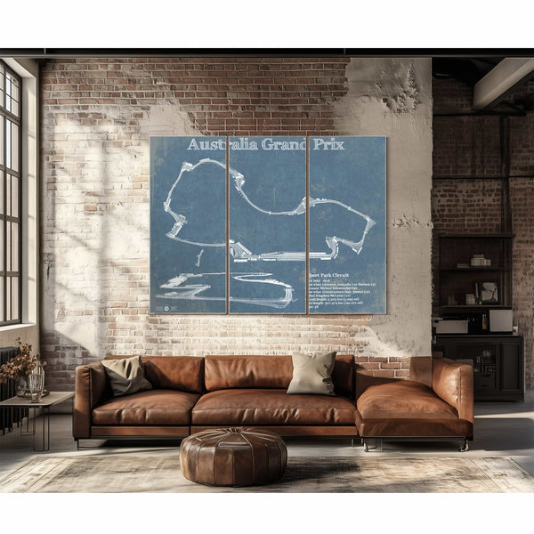 Australian Grand Prix Formula One Blueprint Race Track Print