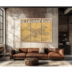 Boeing B-29 Superfortress Patent Blueprint Original Military Wall Art