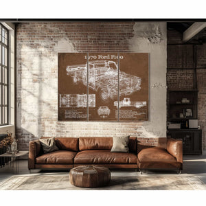 1970 Ford F100 Vintage Blueprint Auto Print