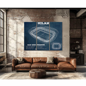 AC Milan San Siro Stadium Soccer Print