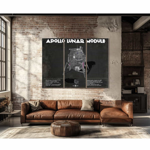 Apollo Lunar Module (LEM) NASA Aviation Blueprint Print