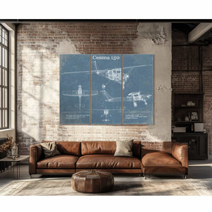 Cessna 150 Original Blueprint Art