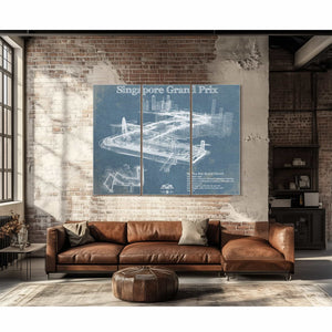 Singapore Grand Prix Blueprint Race Track Print