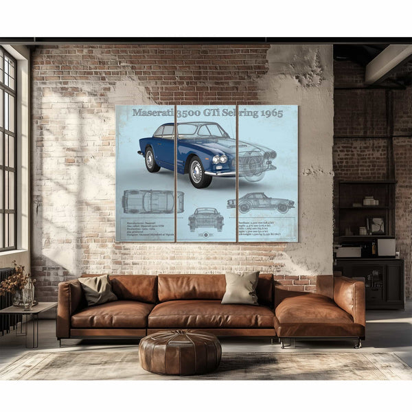 Maserati 3500 Gti Sebring Vintage Car Blueprint