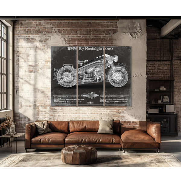 BMW R7 Nostalgia 2020 Blueprint Motorcycle Patent Print