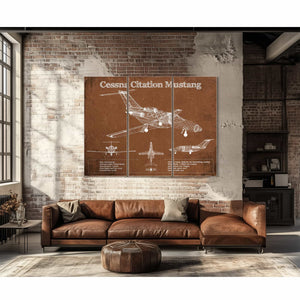 Cessna Citation Mustang Original Blueprint Art