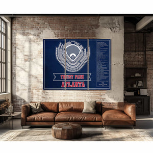 Turner Field - Atlanta Braves MLB Vintage Baseball Print
